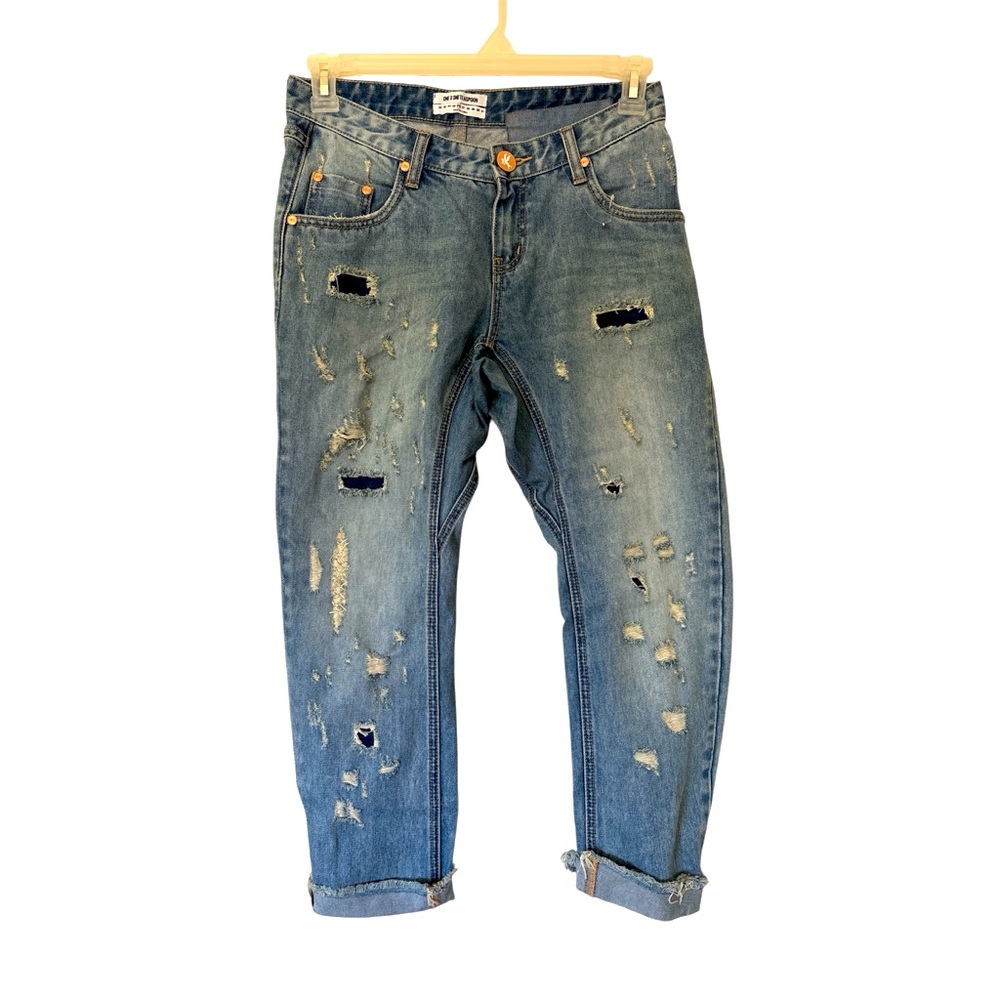 One Teaspoon Super Dupers light wash distressed SZ 26